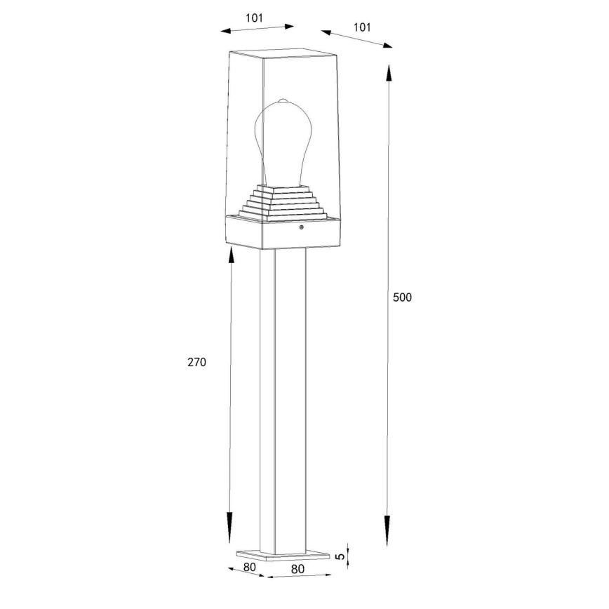 Globo - Spoljašnja lampa 1xE27/40W/230V IP44