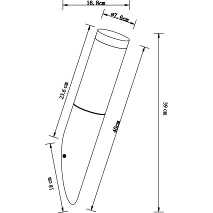 Globo - Spoljašnja zidna svetiljka 1xE27/23W/230V IP44