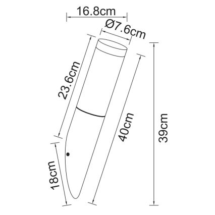 Globo - Spoljašnja zidna lampa 1xE27/60W/230V