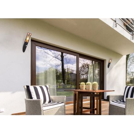 Globo - Spoljašnje zidno svetlo 1xE27/23W/230V IP44 crna/bakar