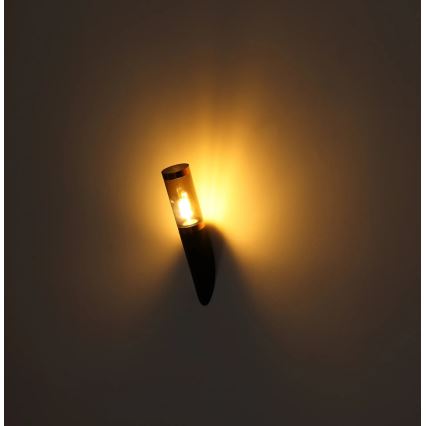 Globo - Spoljašnje zidno svetlo 1xE27/23W/230V IP44 crna/bakar