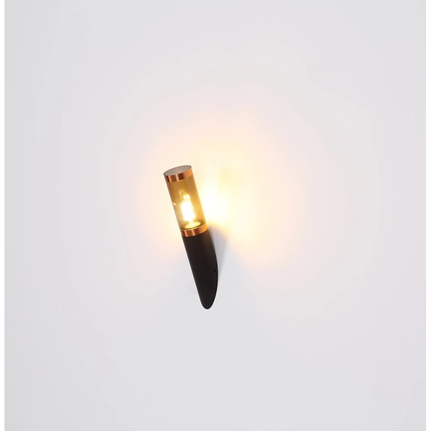 Globo - Spoljašnje zidno svetlo 1xE27/23W/230V IP44 crna/bakar