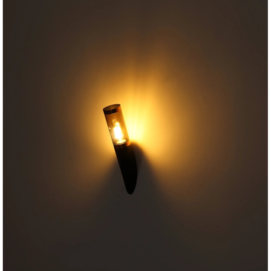 Globo - Spoljašnja zidna lampa 1xE27/23W/230V IP44 crno/bakreno