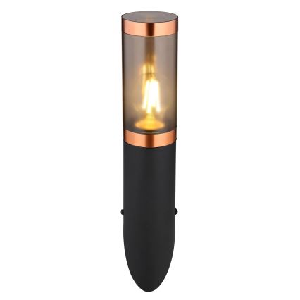 Globo - Spoljašnja zidna lampa 1xE27/23W/230V IP44 crno/bakreno