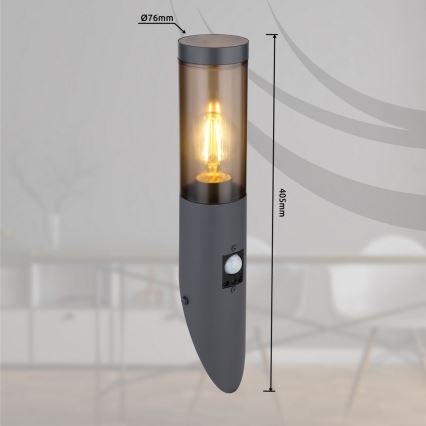 Globo - Spoljašnja zidna lampa sa senzorom 1xE27/15W/230V IP44