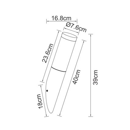 Globo - Spoljašnja zidna lampa 1xE27/60W/230V IP44