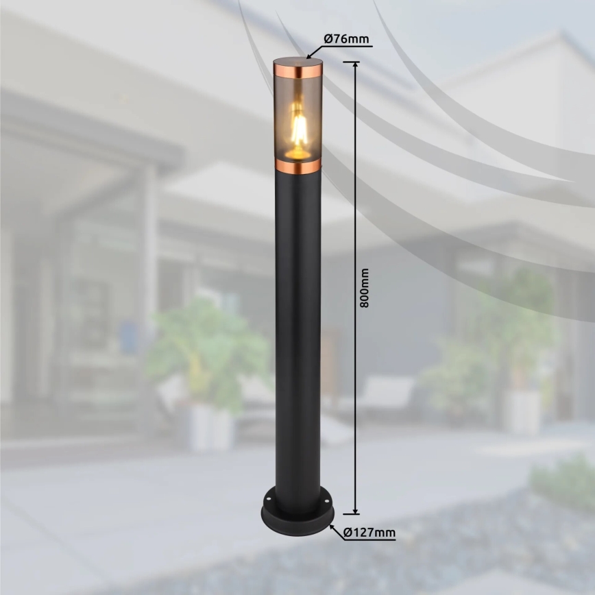 Globo - Spoljašnja lampa 1xE27/23W/230V IP44 80 cm crno/bakreno