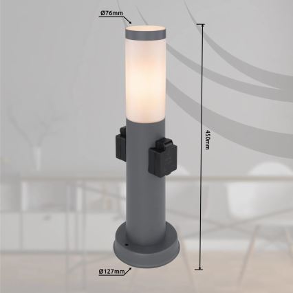 Globo 3158AK - Spoljašnja lampa sa 2 utičnice BOSTON 1xE27/23W/230V IP44