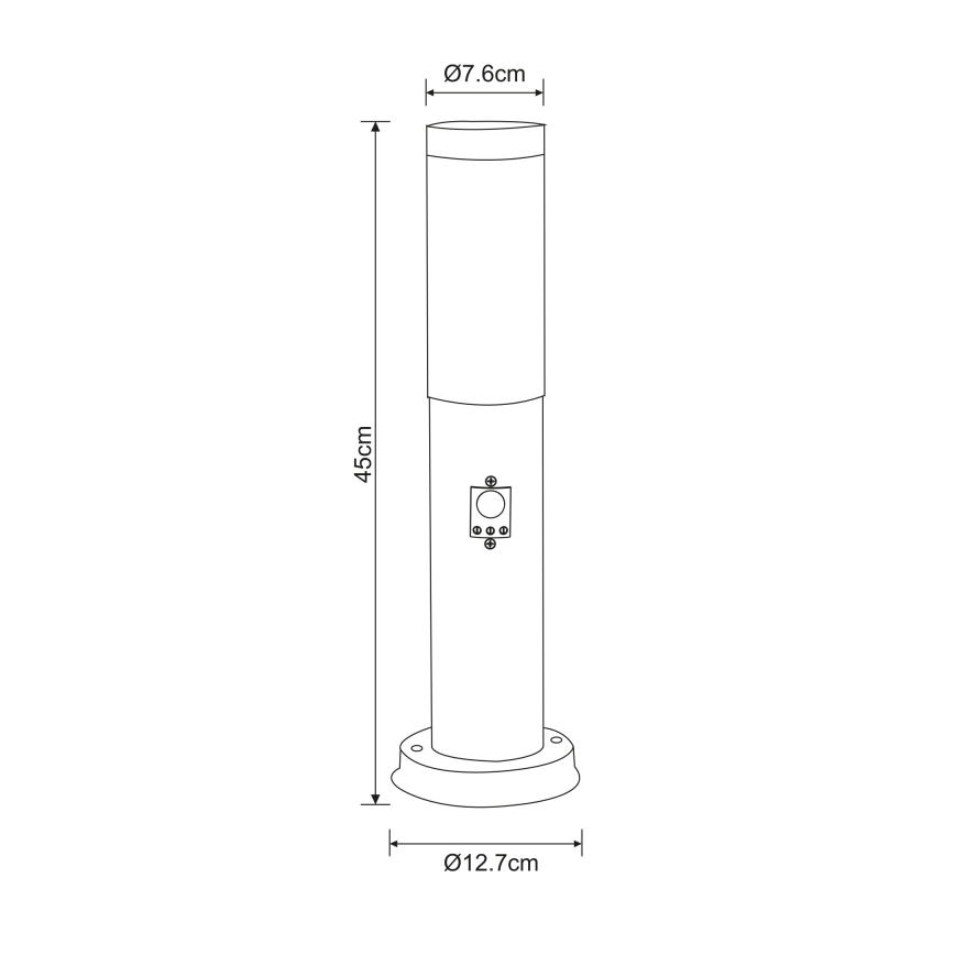 Globo - Spoljašnja lampa sa senzorom 1xE27/60W/230V 45 cm IP44