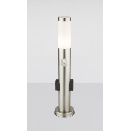 Globo - LED Spoljašnja lampa sa senzorom i 2 utičnice LED/9W/230V 60 cm IP44