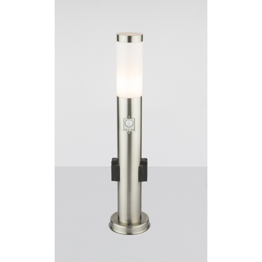 Globo - LED Spoljašnja lampa sa senzorom i 2 utičnice LED/9W/230V 60 cm IP44
