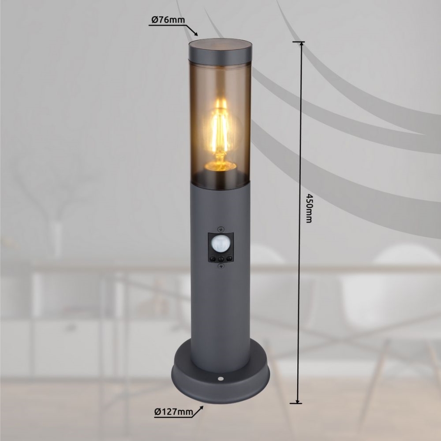 Globo - Spoljašnja lampa sa senzorom 1xE27/15W/230V 45 cm IP44