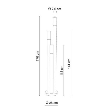 Globo - Spoljašnja lampa 3xE27/60W/230V 170 cm IP44