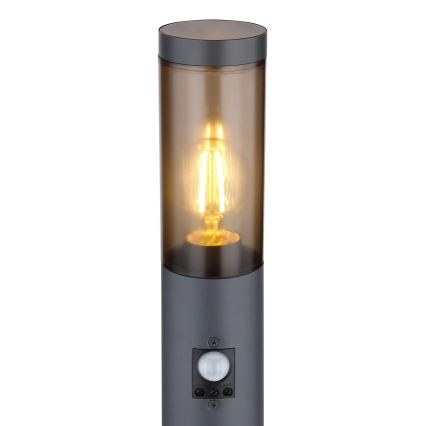 Globo - Spoljna lampa sa senzorom 1xE27/15W/230V IP44 110 cm crna