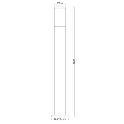 Globo - Spoljašnja lampa 1xE27/15W/230V 80 cm IP44