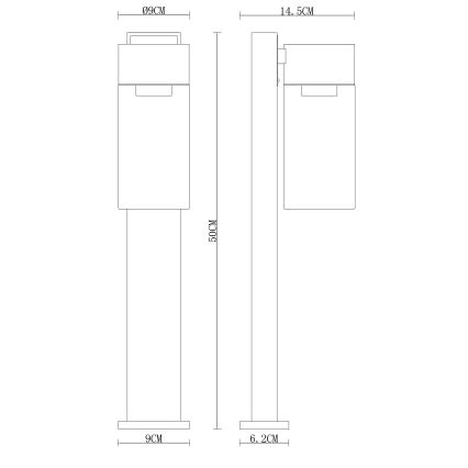 Globo - Spoljašnja lampa 1xE27/40W/230V 50 cm IP44