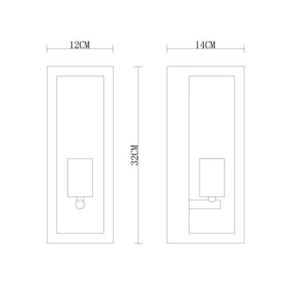 Globo - Spoljašnja zidna lampa 1xE27/60W/230V IP44