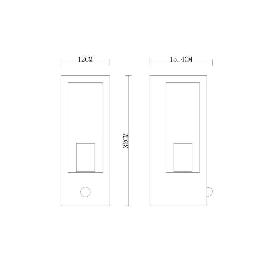 Globo zidna Lampa sa senzorom 1xE27/60W/230V IP44
