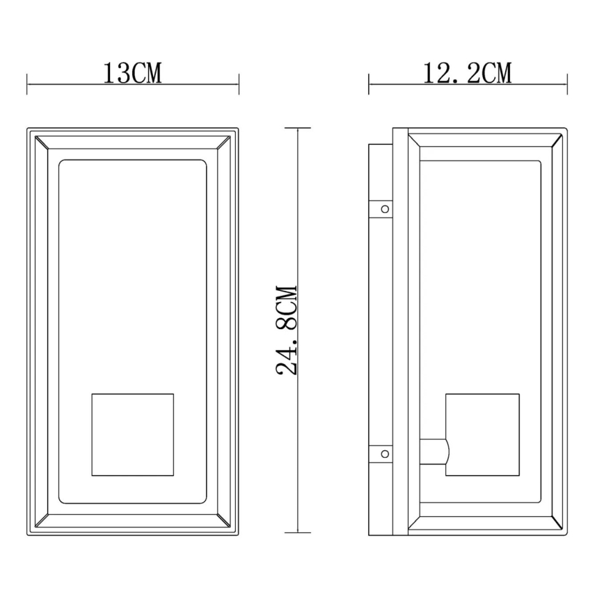 Globo - Spoljašnje zidno svetlo 1xE27/60W/230V IP44 crno