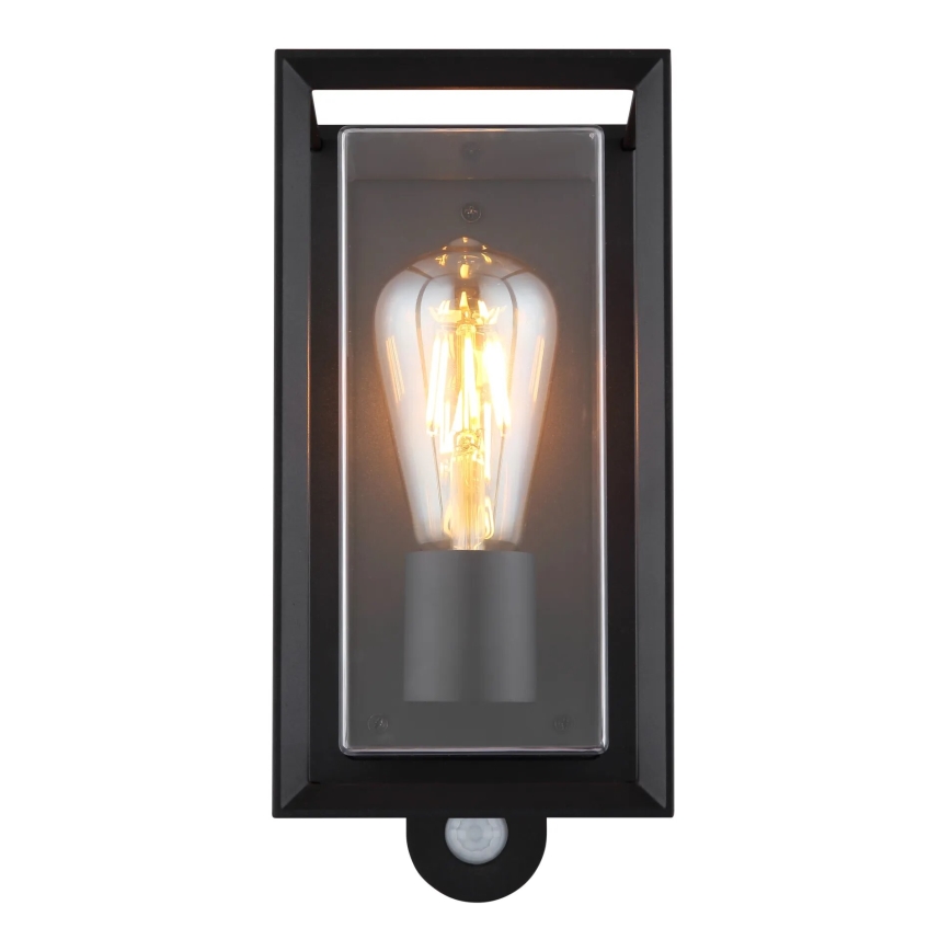 Globo - Spoljašnja zidna lampa sa senzorom 1xE27/60W/230V IP44 crno