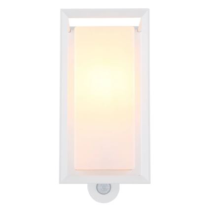 Globo - Spoljašnja zidna lampa sa senzorom 1xE27/60W/230V IP44 bela