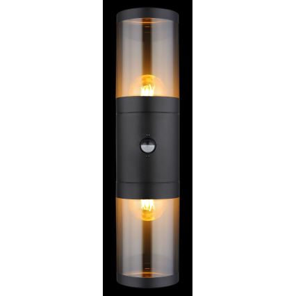 Globo zidna lampa sa senzorom 2xE27/40W/230V IP44