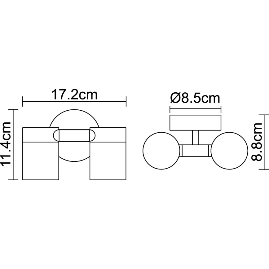 Globo 3207-2L - LED spoljna lampa STYLE 2xGU10/5W/230V IP44