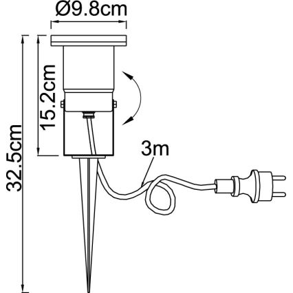 Globo - Spoljašnja lampa 1xGU10/35W/230V IP65
