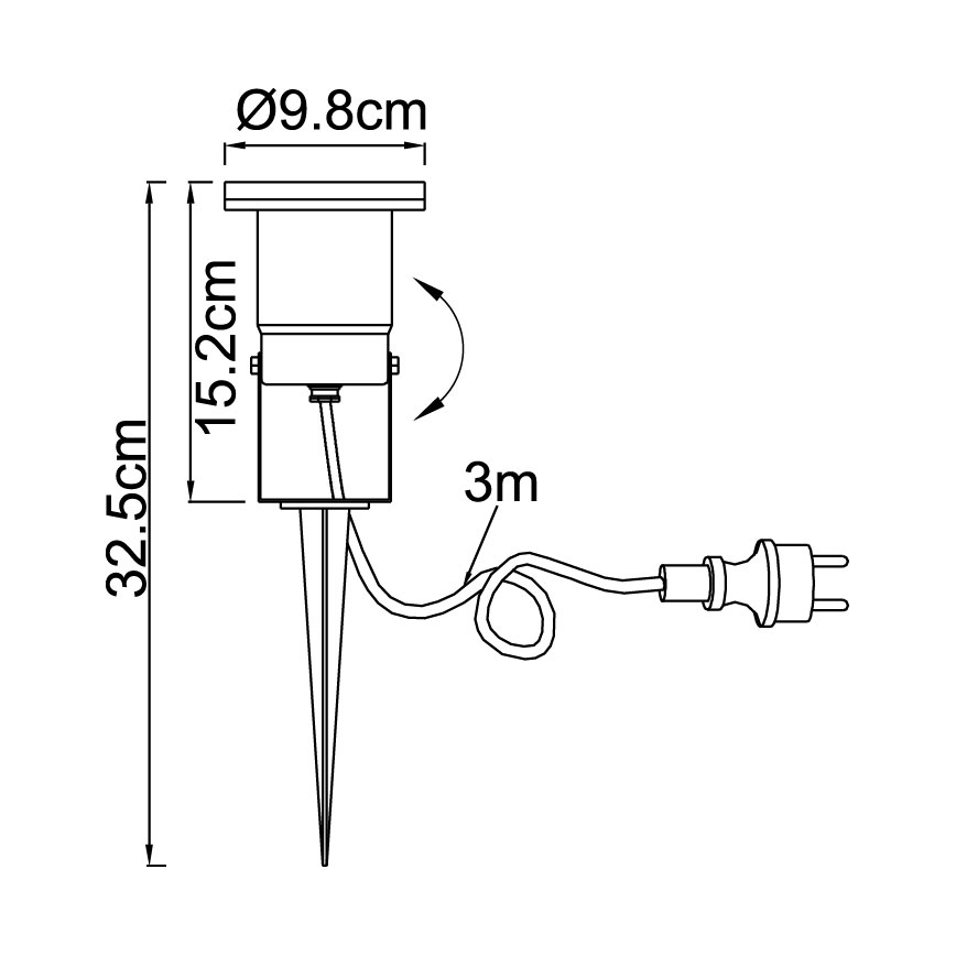 Globo - Spoljašnja lampa 1xGU10/35W/230V IP65