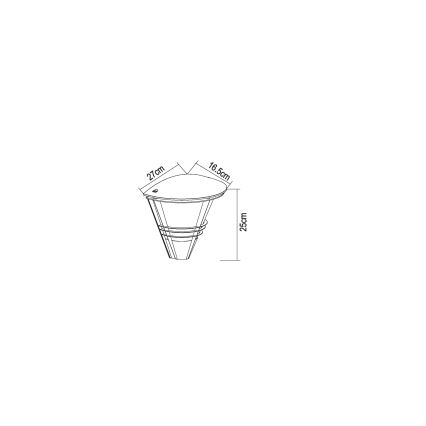 Globo 32093A - Spoljašnja zidna lampa SALLA 1xE27/60W/230V IP44