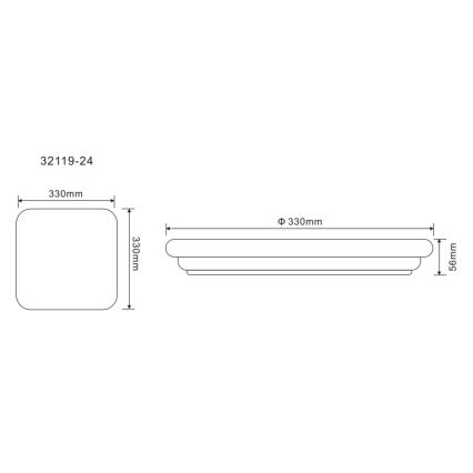 Globo - LED Spoljašnja plafonjera LED/24W/230V IP54