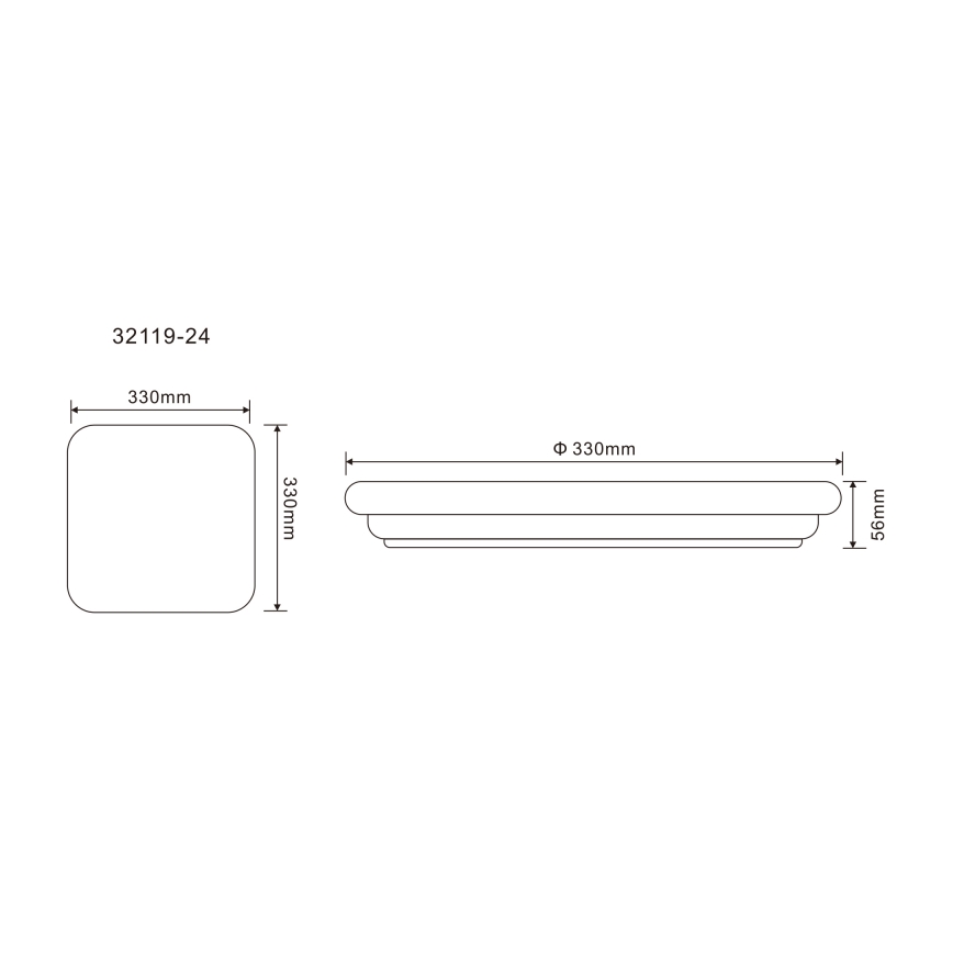 Globo - LED Spoljašnja plafonjera LED/24W/230V IP54