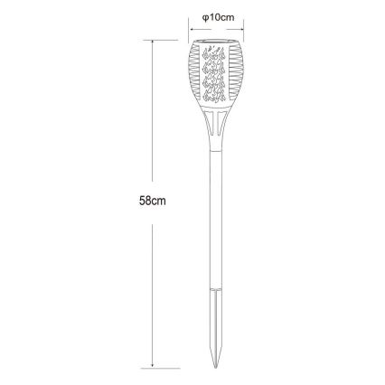 Globo - LED solarna lampa 36xLED/0,1W/1,2V IP44