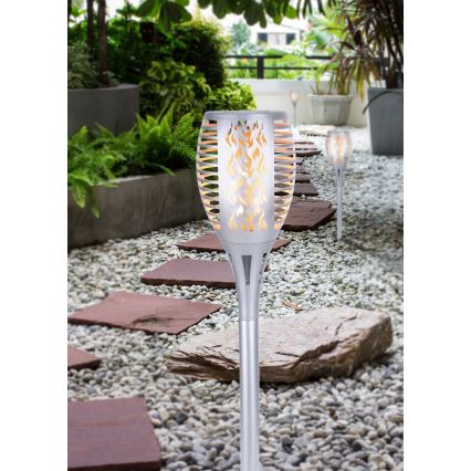 Globo - LED solarno svetlo LED/3,6W/3V 1800K IP44 sjajni hrom
