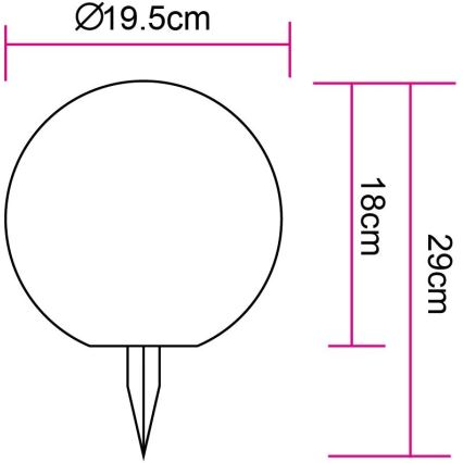 Globo - LED Solarna lampa 20xLED/0,06W/3,2V pr. 19,5 cm IP44