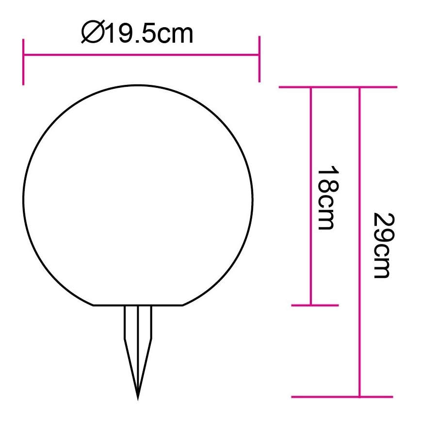 Globo - LED Solarna lampa 20xLED/0,06W/3,2V pr. 19,5 cm IP44