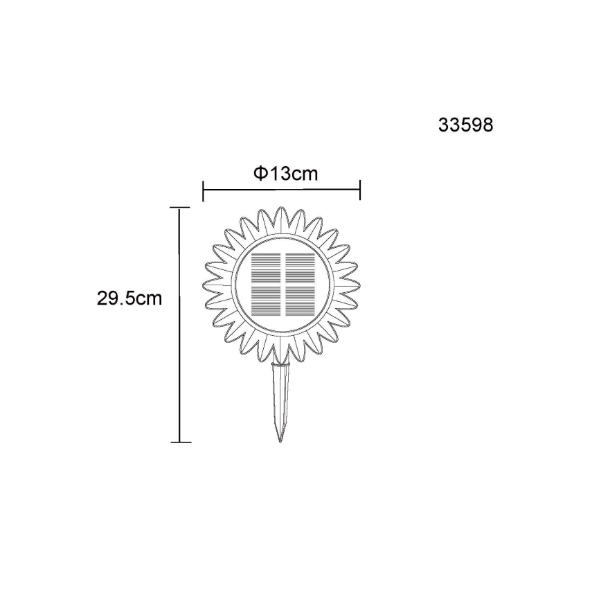 Globo - LED Solarno svetlo LED/0,06W/3V slunečnice IP44