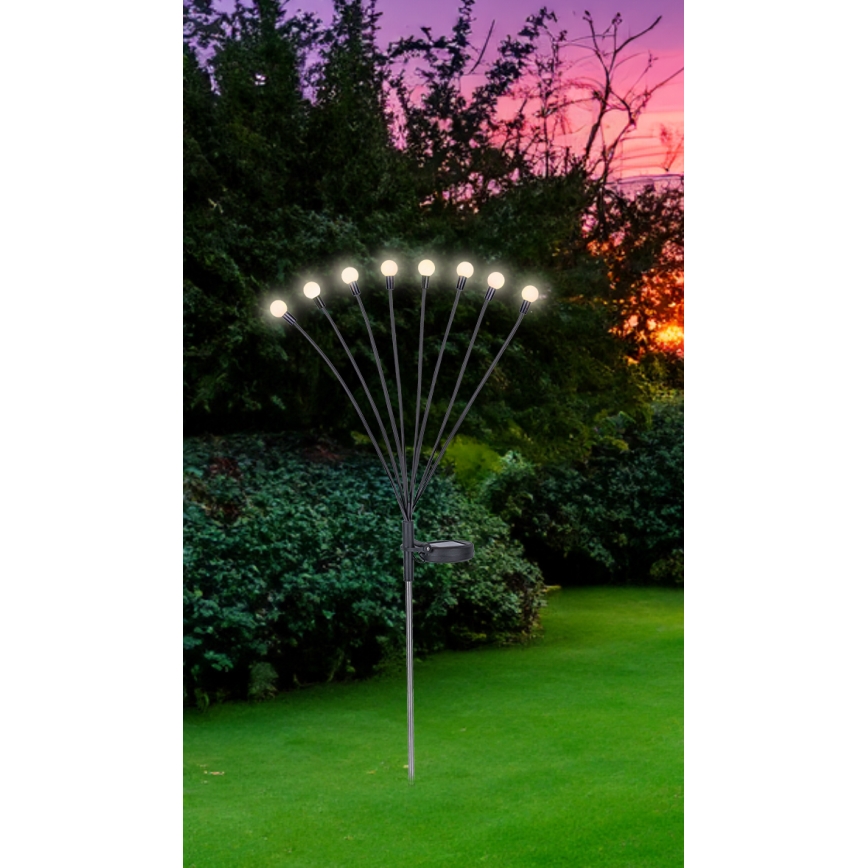Globo - LED Solarno svetlo 8xLED/0,06W/3,2V 3000K IP44