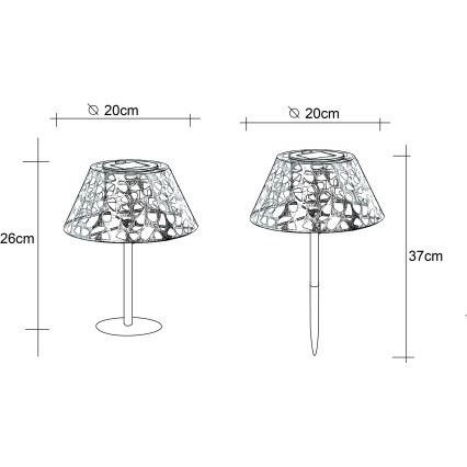 Globo - LED Solarno svetlo LED/0,06W/3V 3000K IP44 300 mAh