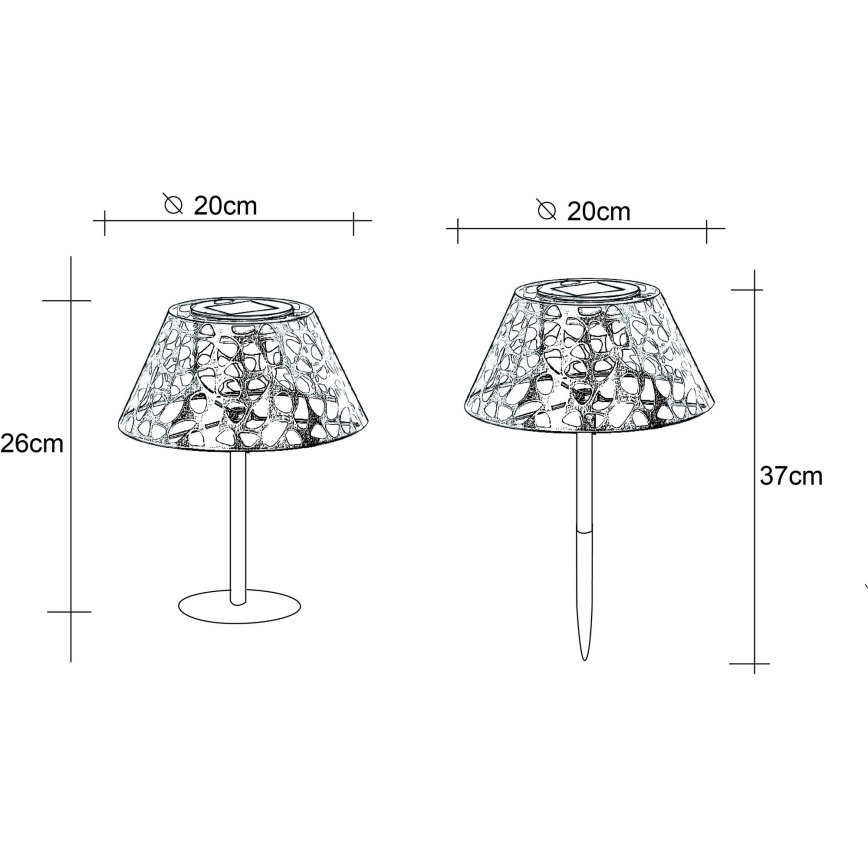 Globo - LED Solarno svetlo LED/0,06W/3V 3000K IP44 300 mAh