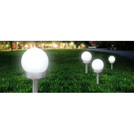 Globo - Set 3x LED Solarno svetlo LED/0,06W/3V 4000K pr. 10 cm IP44