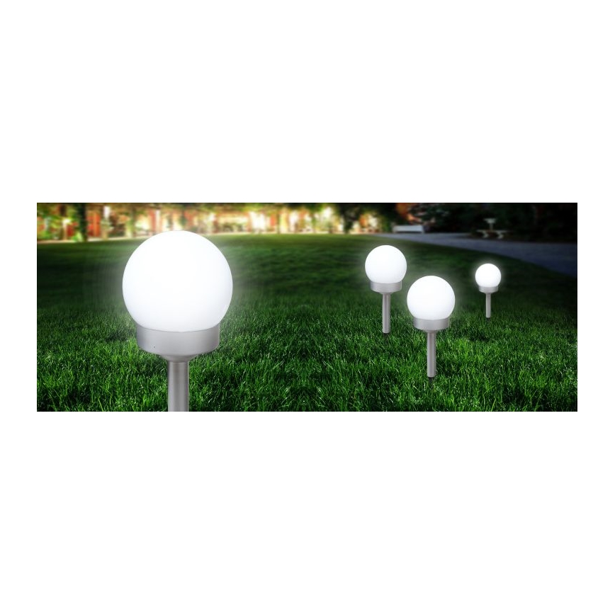 Globo - Set 3x LED Solarno svetlo LED/0,06W/3V 4000K pr. 10 cm IP44