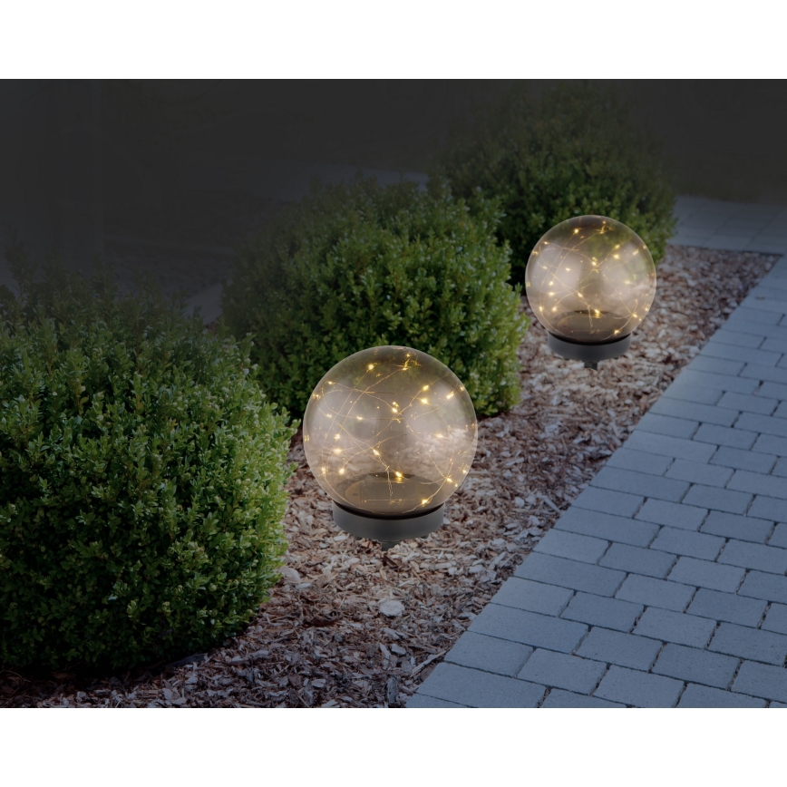 Globo - LED Solarno svetlo 20xLED/0,06W/1,2V pr. 15 cm IP44 600 mAh