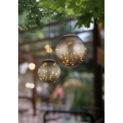 Globo - LED solarni luster na lancu 20xLED/0,06W/1,2V preč. 15 cm IP44 600 mAh