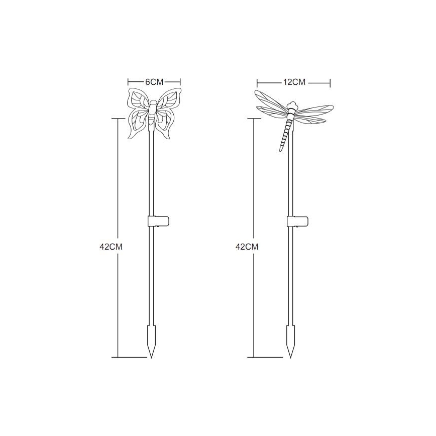 Globo - Set 4x LED Solarno svetlo LED/0,06W/3V IP44