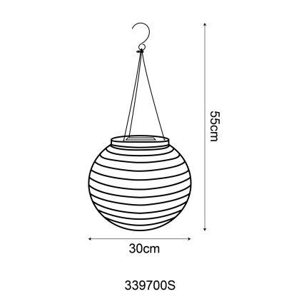 Globo - LED Viseća solarna lampa LED/0,5W/3V IP44 bež