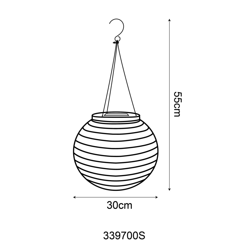 Globo - LED Viseća solarna lampa LED/0,5W/3V IP44 bež