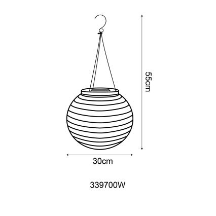 Globo - LED Viseća solarna lampa LED/0,5W/3V IP44 bela