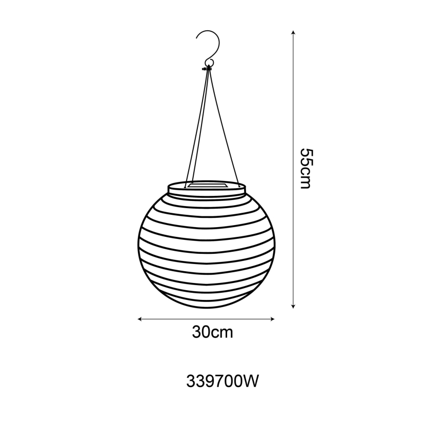 Globo - LED Viseća solarna lampa LED/0,5W/3V IP44 bela