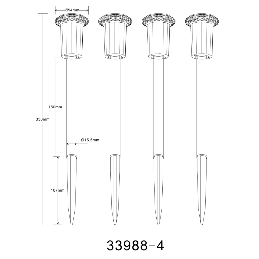 Globo - Set 4x LED Solarno svetlo LED/0,06W/1,2V IP44